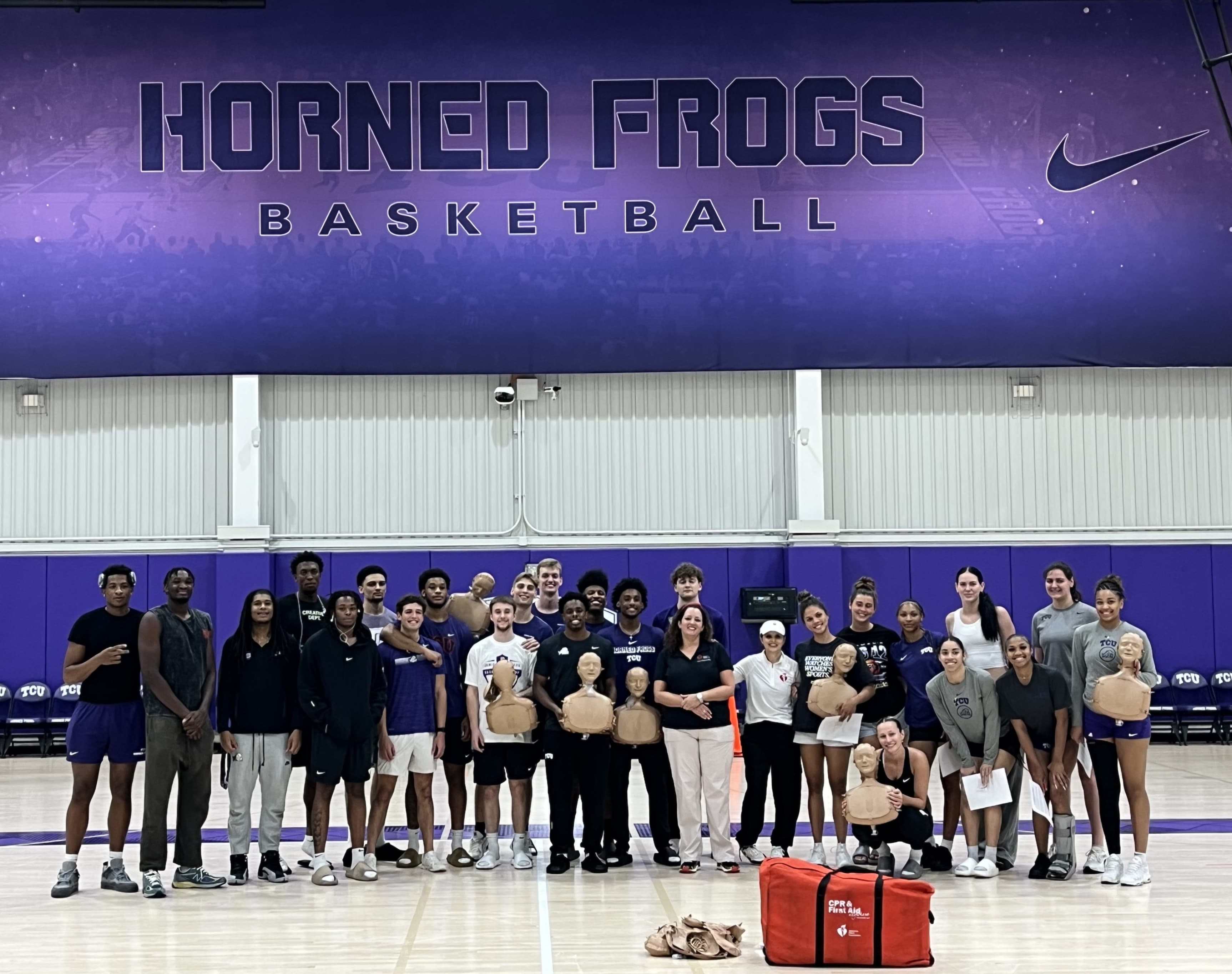 TCU Basketball Teams Learn Life-Saving CPR Techniques in American Heart Association Initiative