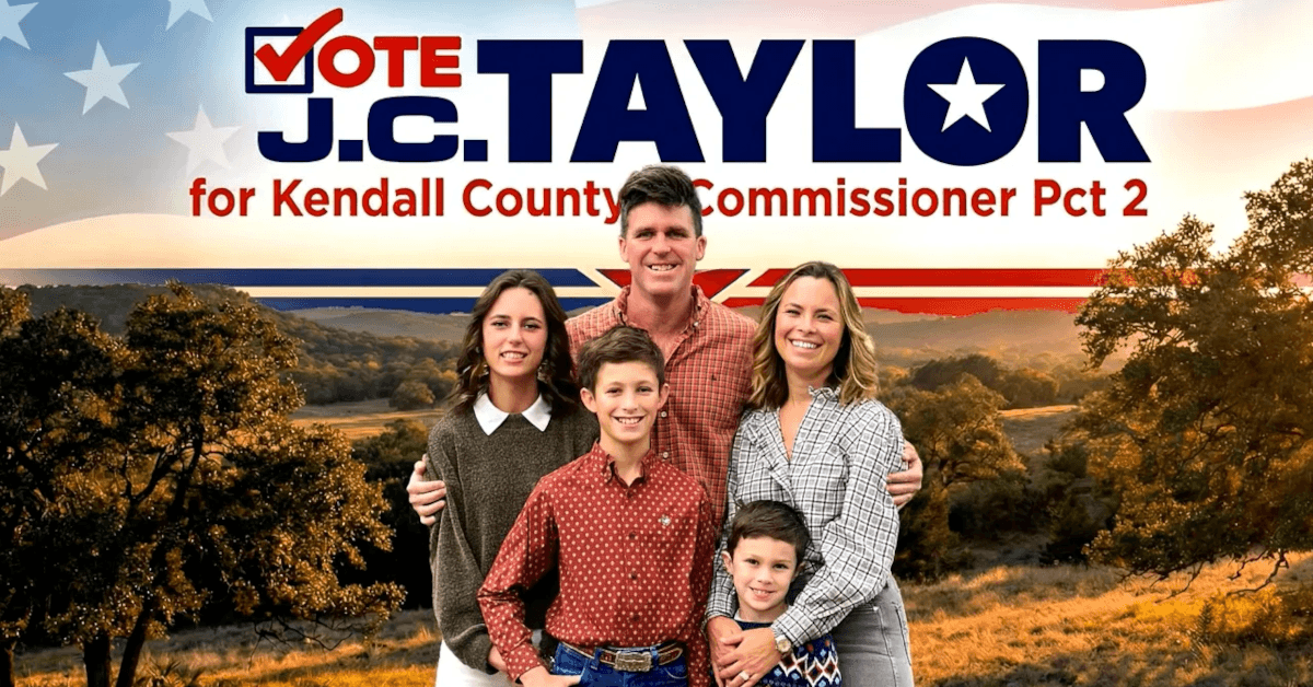 J.C. Taylor Announces Candidacy for Kendall County Commissioner, Emphasizing Strategic Growth and Community Preservation