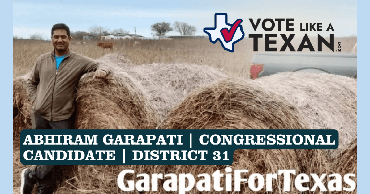Congressional Candidate Abhiram Garapati Discusses Policy Priorities in Vote Like A Texan Interview